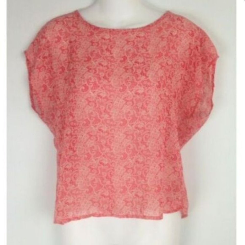 ♥ dELiA*s Orange Sheer Blouse ♥